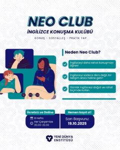 Online Ücretsiz İngilizce Konuşma Kulübü: YDE NEO Club