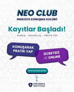 Online Ücretsiz İngilizce Konuşma Kulübü: YDE NEO Club